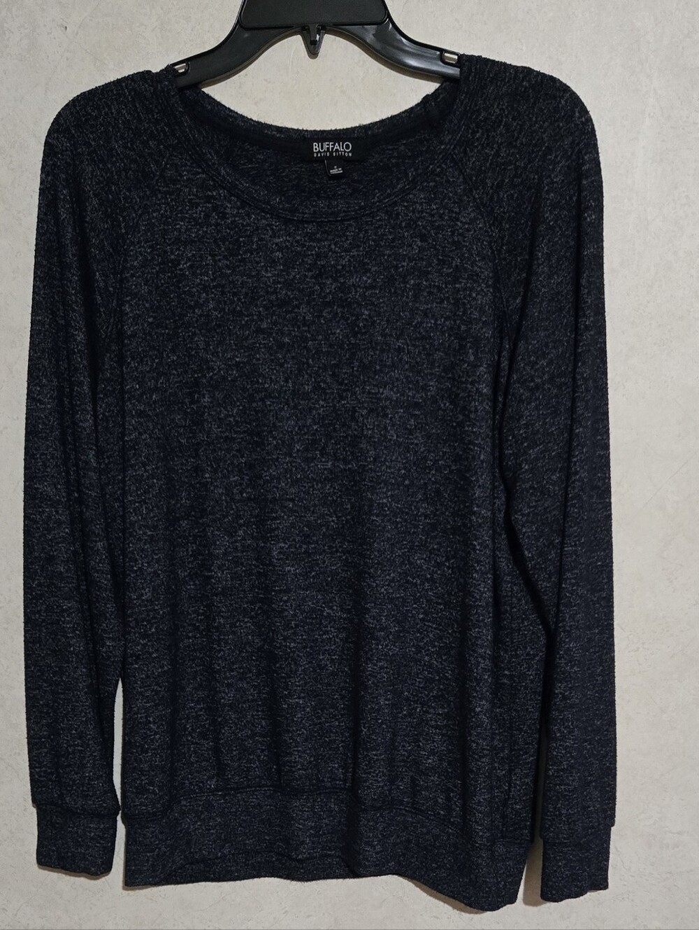 Buffalo David Bitton Heather Blue Crewneck Sweater
